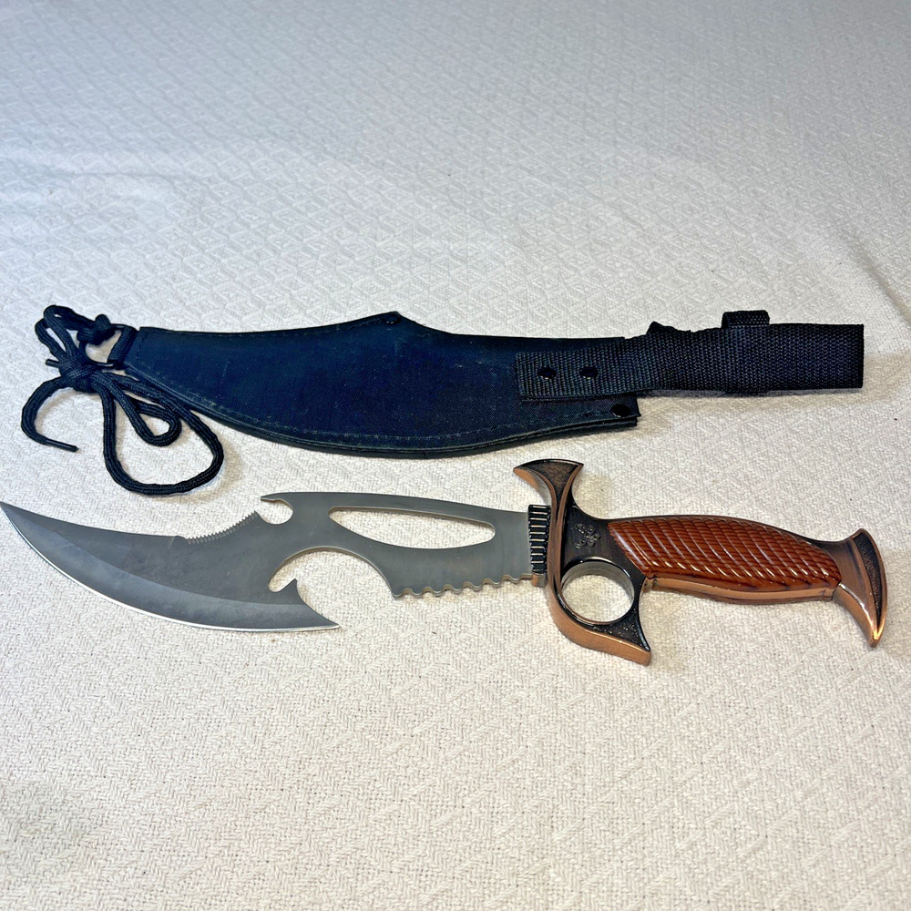 14.5" Frost Cutlery The Cyclops Survival Hunting Knife HK270-145 Nylon Sheath